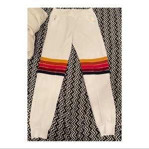 White Aviator Nation Sweatpants